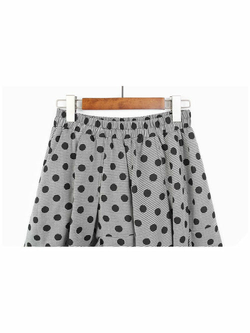 Ladies Irregular Pleated Dark Skirt New Loose Fashion Mid Length Skirt