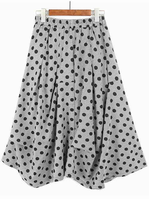 Ladies Irregular Pleated Dark Skirt New Loose Fashion Mid Length Skirt