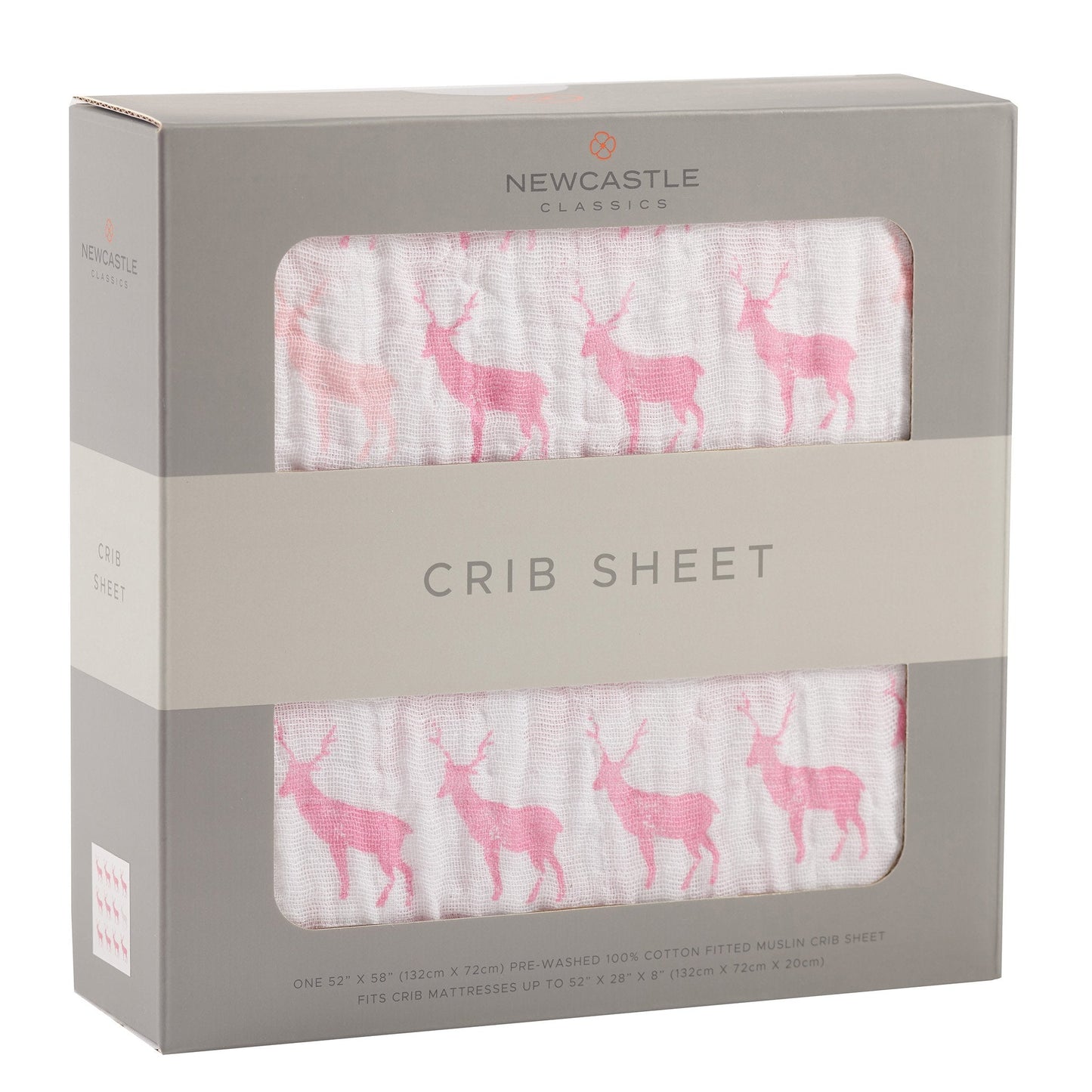 deer patterned crib sheet