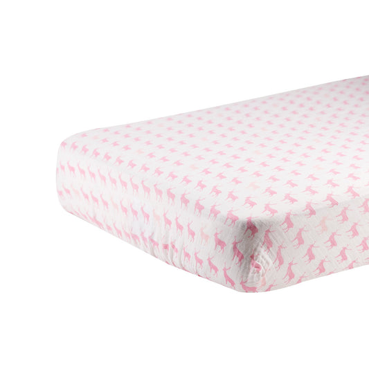 deer patterned crib sheet