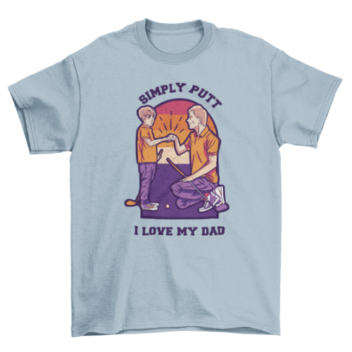 Father and son playing golf t-shirt