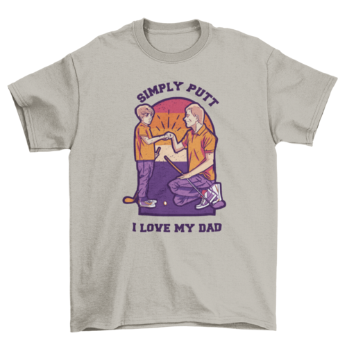Father and son playing golf t-shirt