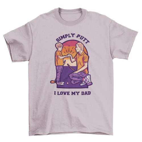 Father and son playing golf t-shirt