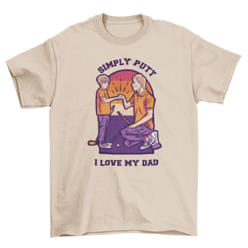 Father and son playing golf t-shirt
